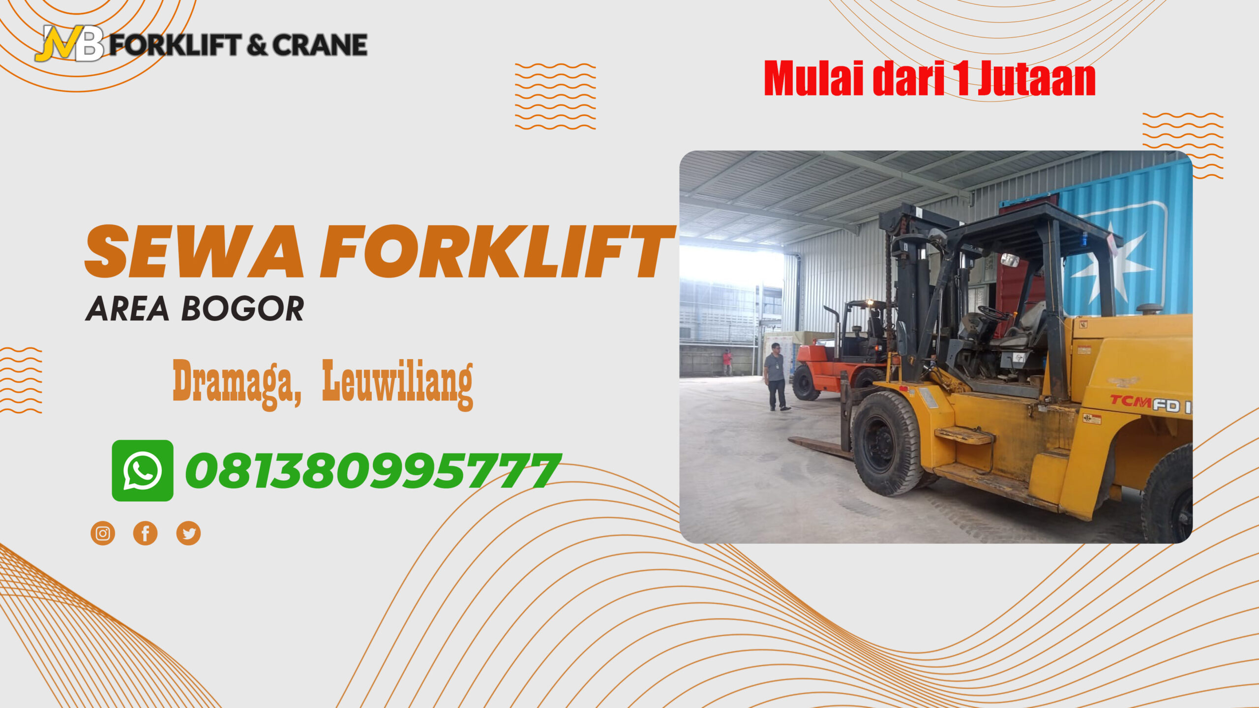 Sewa Forklift Dramaga, Leuwiliang 081380995777 (WA/Call)
