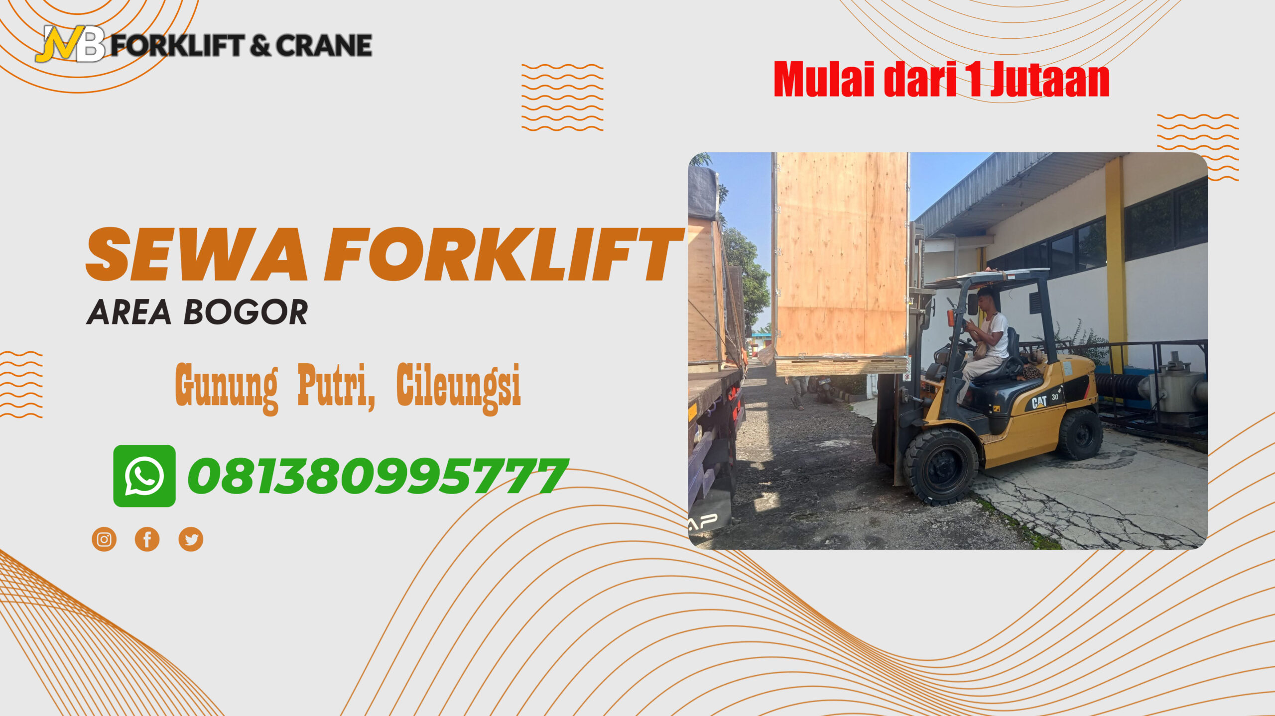 Sewa Forklift Gunung putri, Cileungsi 081380995777 (WA)