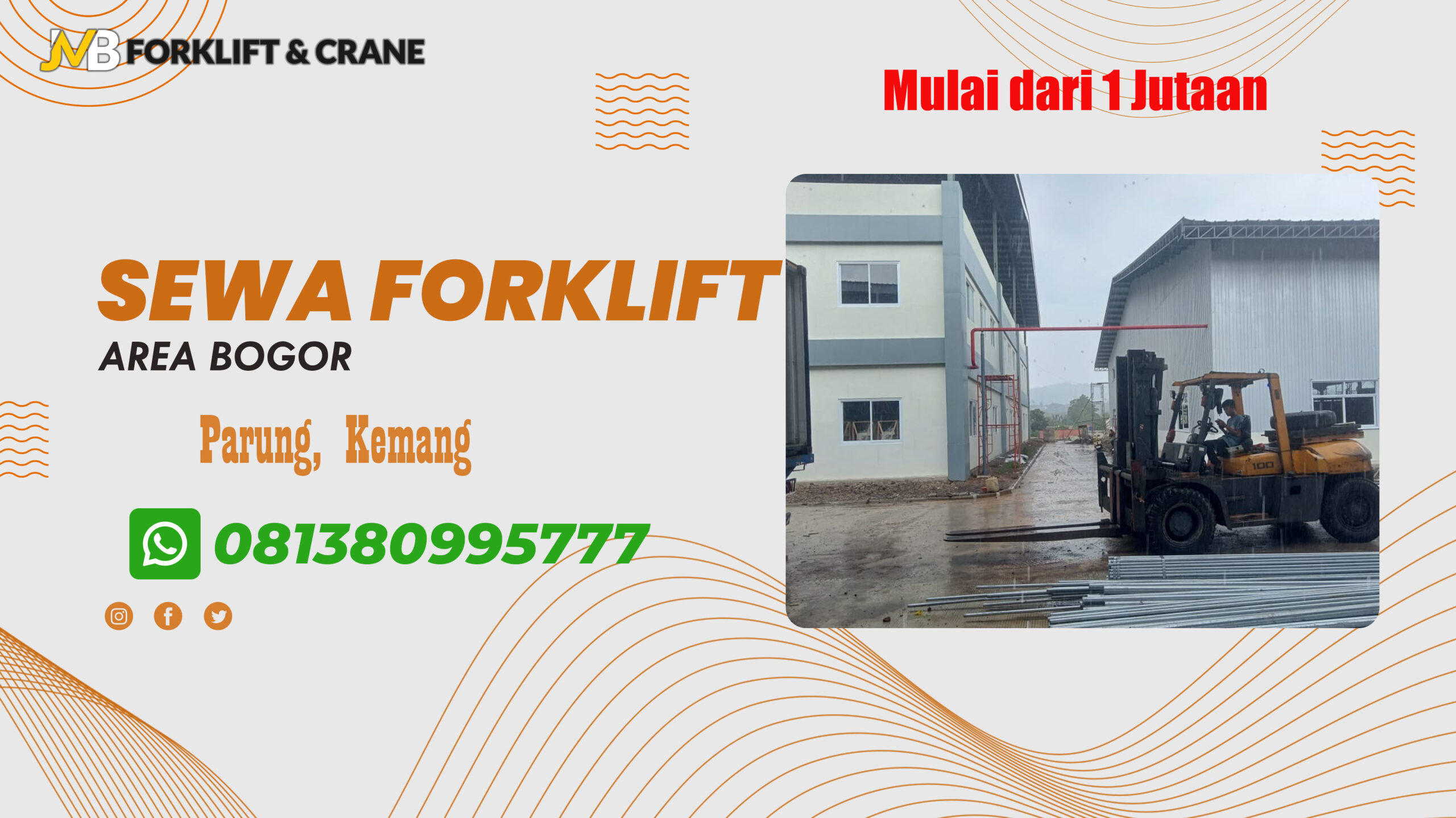 Sewa Forklift Parung, Kemang (081380995777) WA